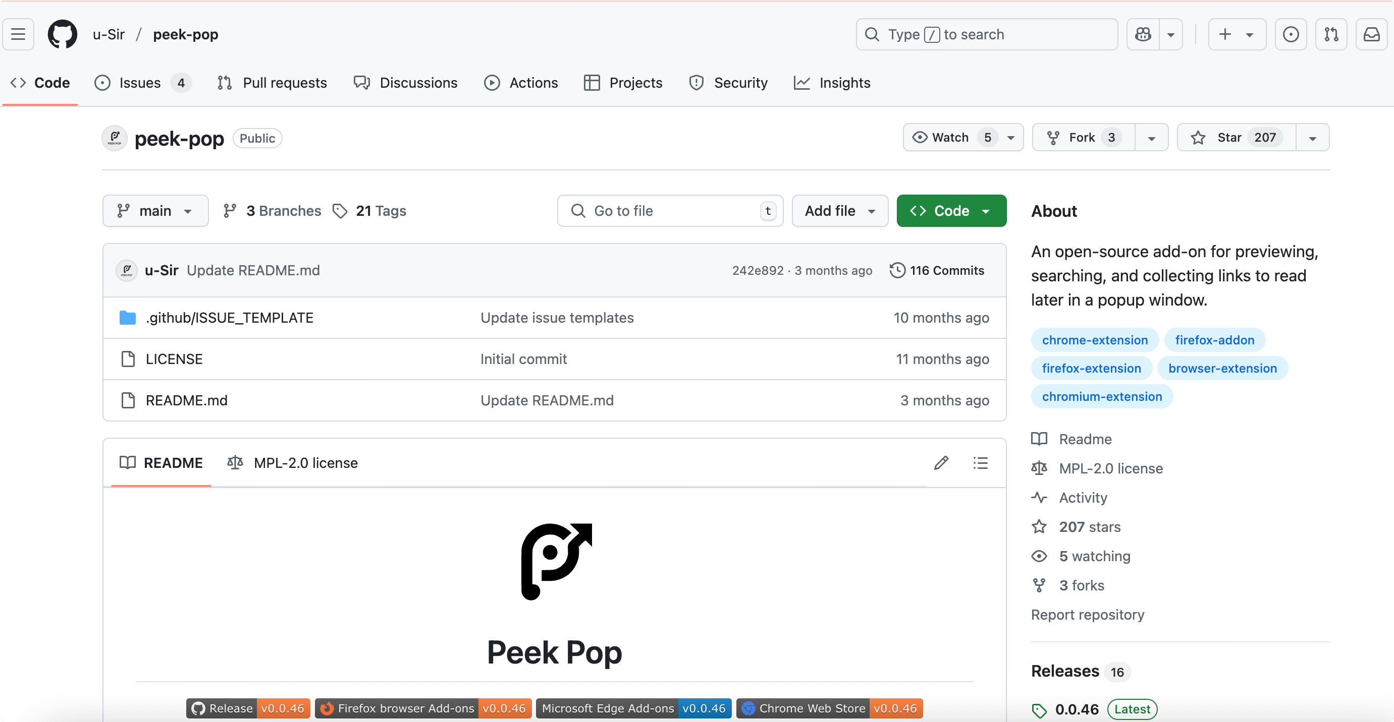 Peek Pop:开源浏览器插件,可预览、搜索和收集链接,并支持在弹出窗口中查看