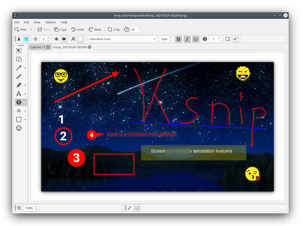 ksnip:跨平台截图和注释工具,免费开源