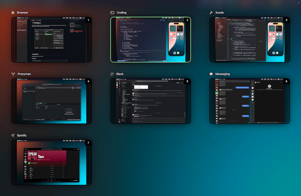 FlashSpace:macOS 虚拟工作空间管理器,快速切换应用,提高办公使用效率