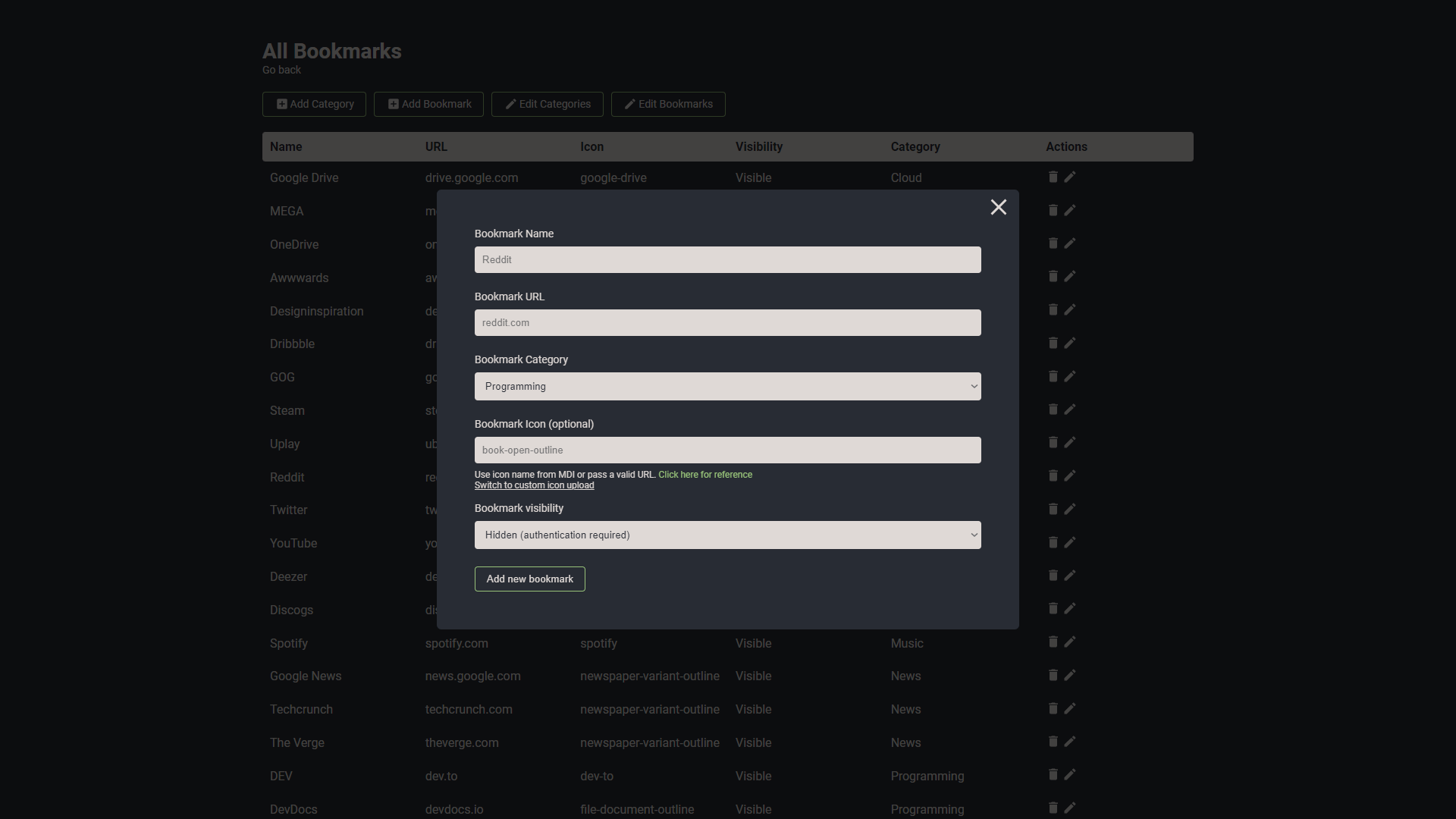 flame-简洁的个人导航，docker部署自托管起始页，使用内置编辑器，轻松管理您的应用和书签