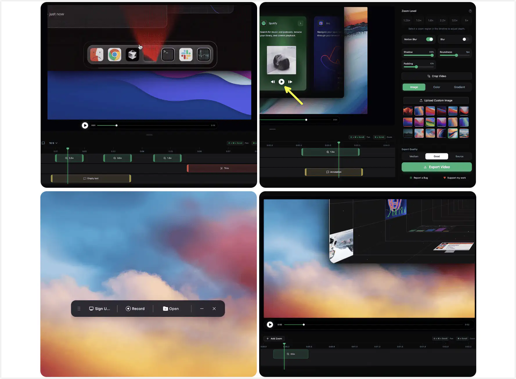 OpenScreen-最新录屏工具,让录屏自带“放大镜”特效,让视频演示瞬间出效果,Screen Studio 的免费开源替代品