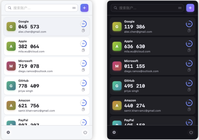 Keyden - 简洁优雅的 macOS 菜单栏 TOTP 双因素认证器，密钥安全存储于 macOS 钥匙串，支持扫码添加账号与一键复制验证码