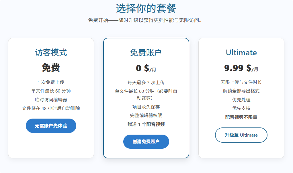 subvideo：AI配音与AI字幕制作，字幕翻译合三为一，修改字幕、翻译与导出一气呵成