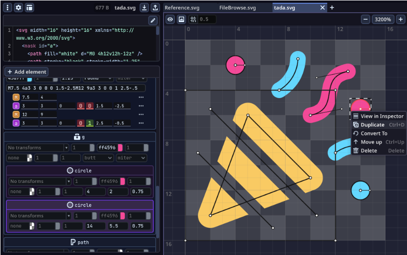GodSVG:免费开源SVG 矢量图形编辑工具,支持桌面端和安卓,还支持在线编辑